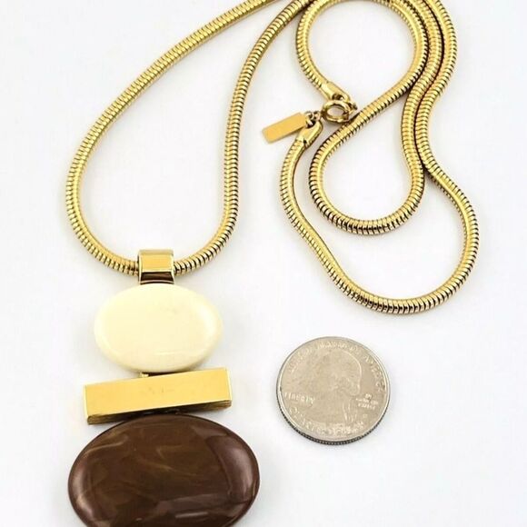 Vintage 1976 Avon Polished Ovals Necklace S M Kent Collection Excellent - Picture 5 of 6